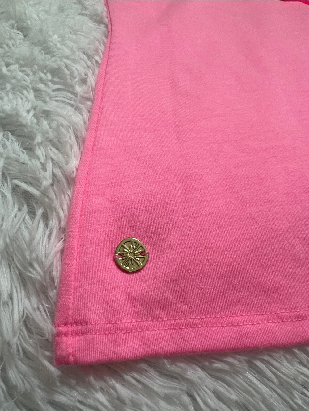 Lilly Pulitzer Alessa Pink Ruffle Top Size Small - Picture 4 of 4